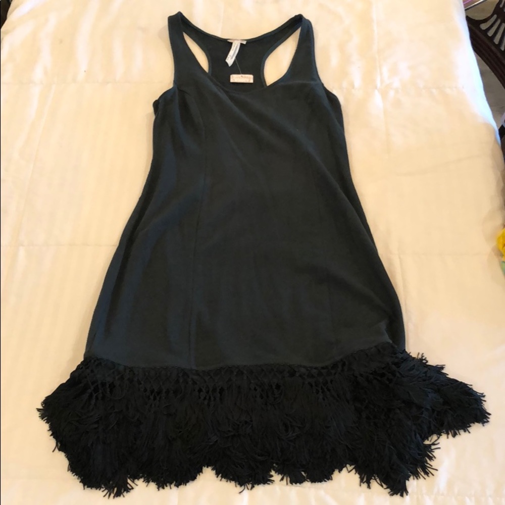 Free People Dark Green UNIQUE dress